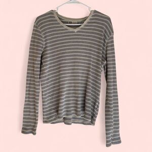 Faded-glory Women's Cream and Navy Shirt